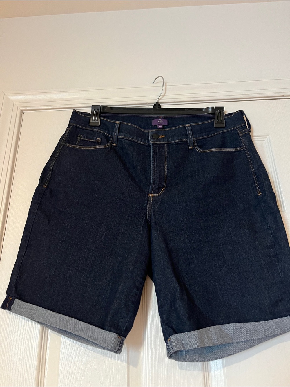NYDJ- Dark Indigo Denim Bermuda Shorts